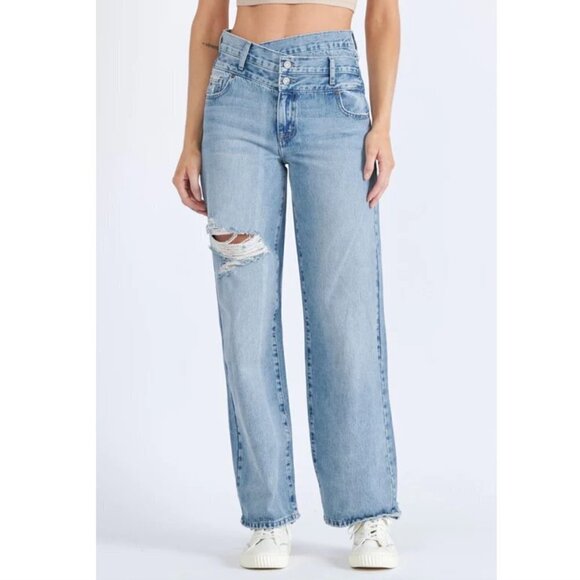 Hidden Denim - Hidden Logan Dad Jeans Criss Cross Waist